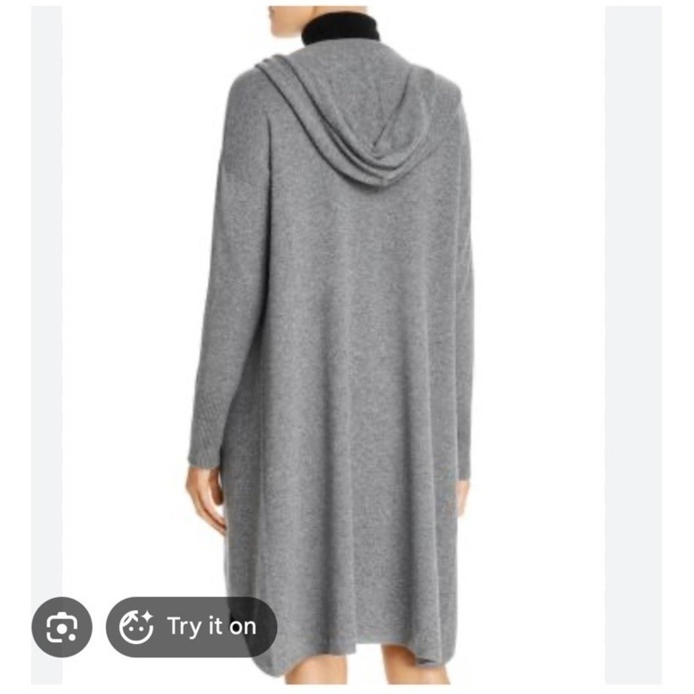 Eileen Fisher Luxury Cashmere Duster Cardigan | Grey | Open Front | Size M - Picture 10 of 10